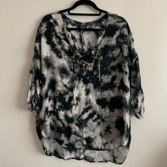 a.n.a Tops - ⭐️3/$25⭐️ A.n.a. Tie Dye plus size peasant top